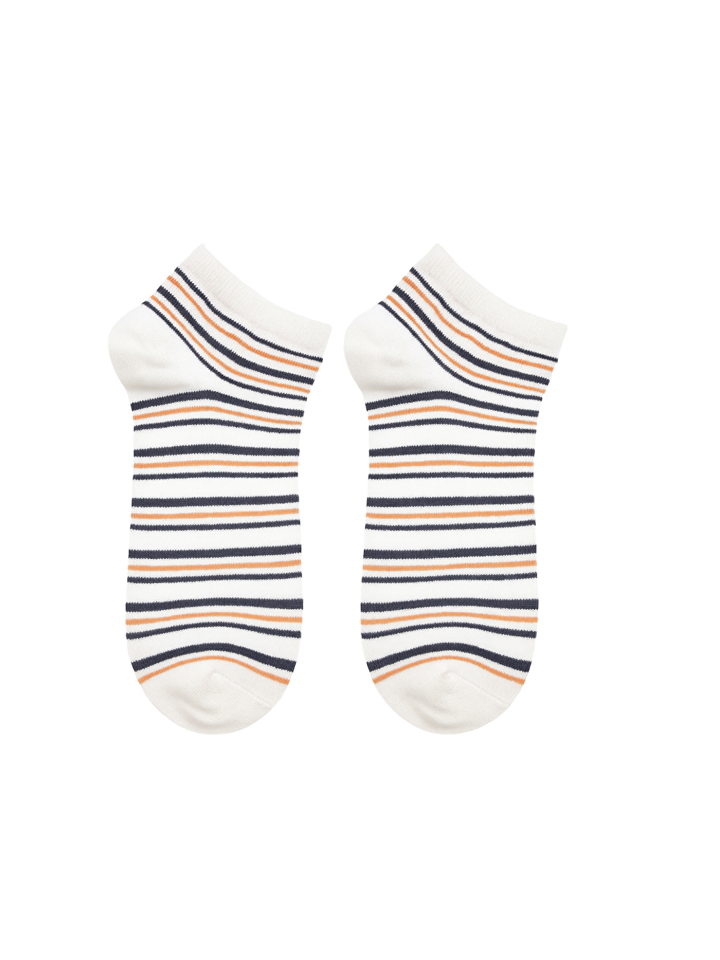 Beyaz Erkek Çizgili Step Çorap Çok Renkli