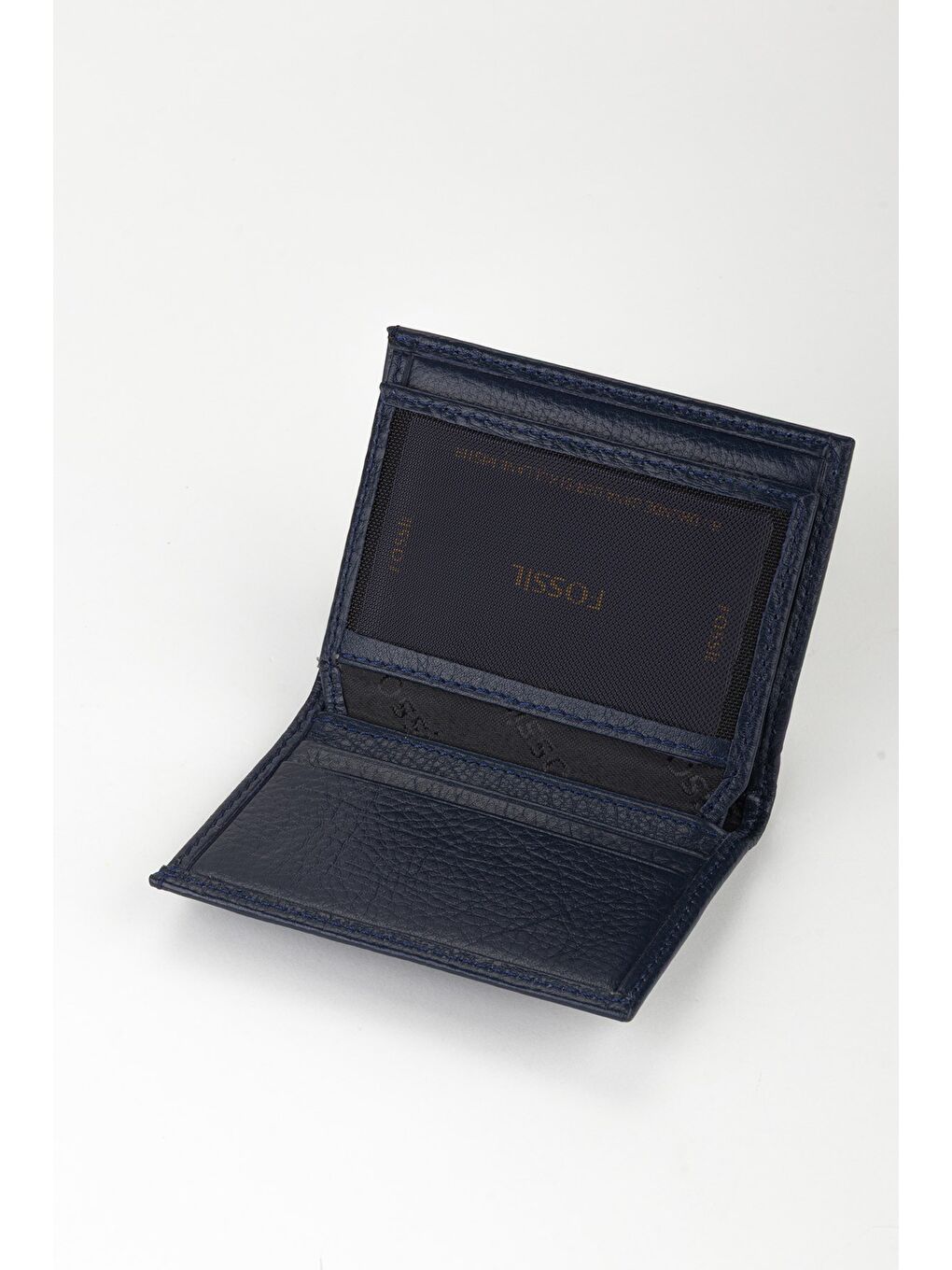 Lacivert Kutulu Hakiki Deri Küçük Boy Dikey El Portföyü Cüzdan-4