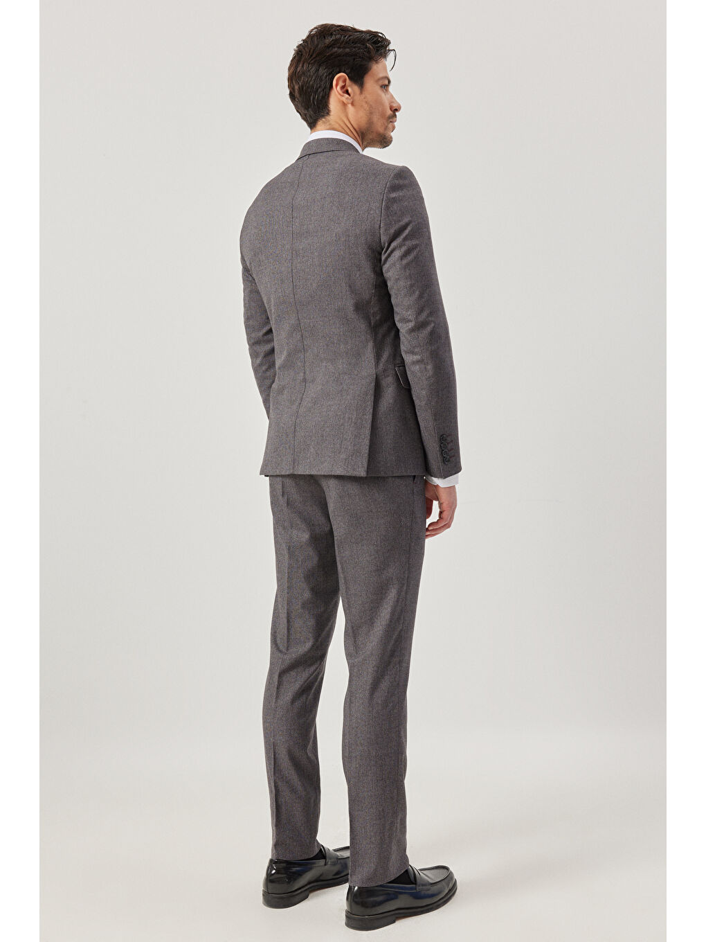 Erkek Bordo Ekstra Slim Fit Dar Kesim Kırlangıç Yaka Desenli Takım Elbise-5