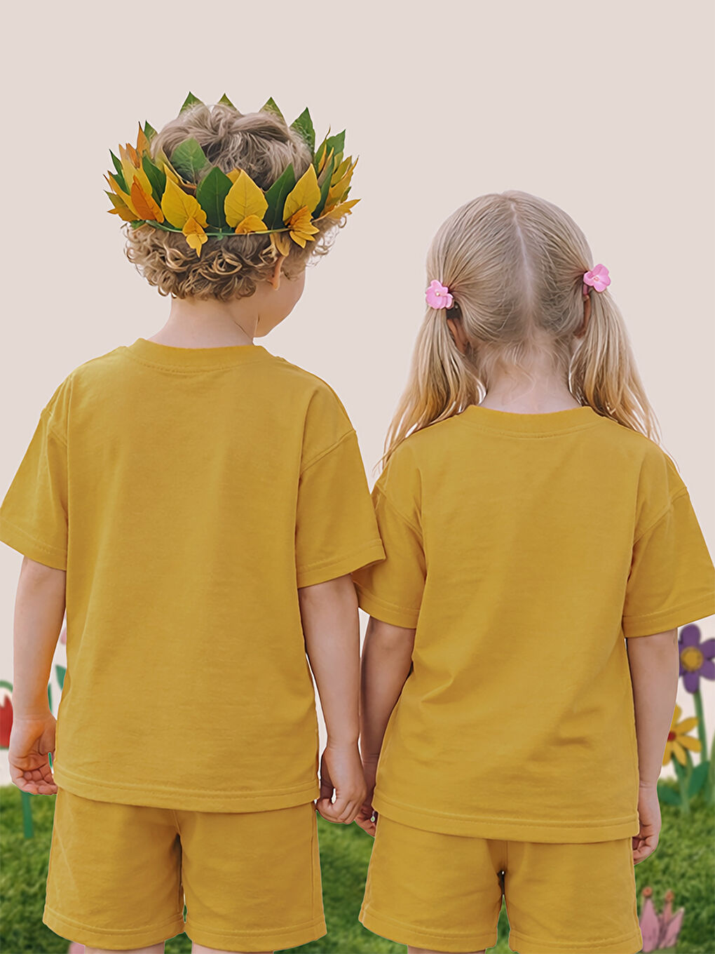 Sarı Oversize Hardal Unisex T-shirt-1