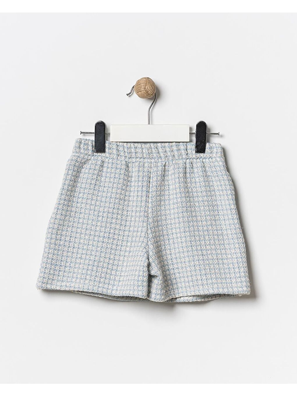 Kız Çocuk Pamuklu Mavi Dokulu Ceketli Etek Takım – T-Shirt Dahil 3'Lü-6