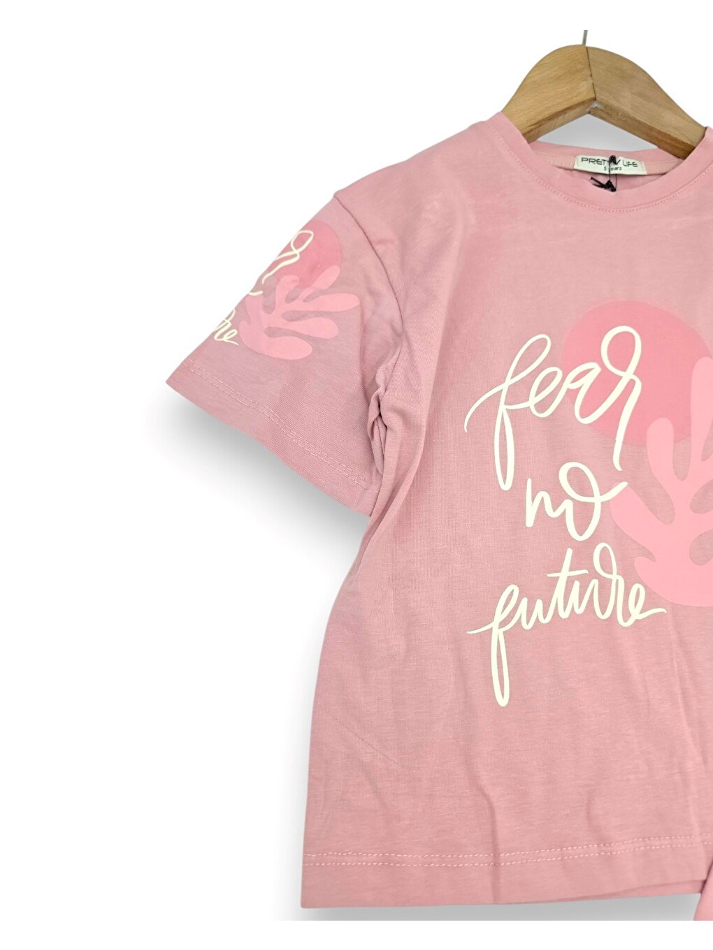Pembe Kız Çocuk Yazlık Kapri Taytlı Kapri Taytlı Yazlık 2'li Alt Üst Takım-3