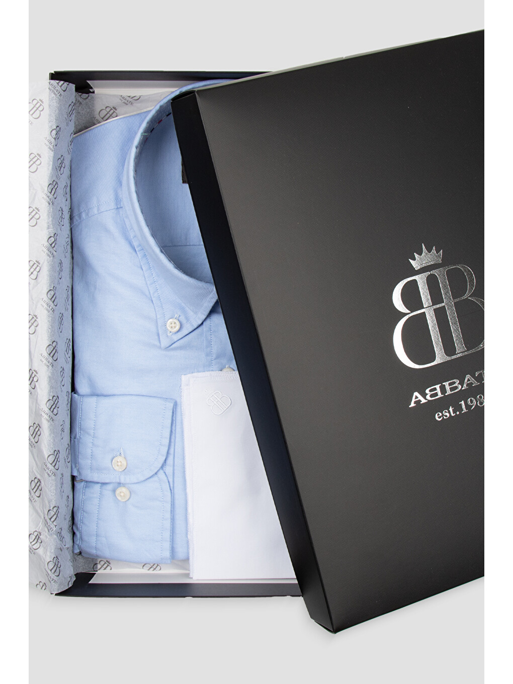 Luca Oxford Stretch Pamuk Karışımlı Comfort Fit Mavi Düğmeli Yaka Erkek Düz Gömlek-3