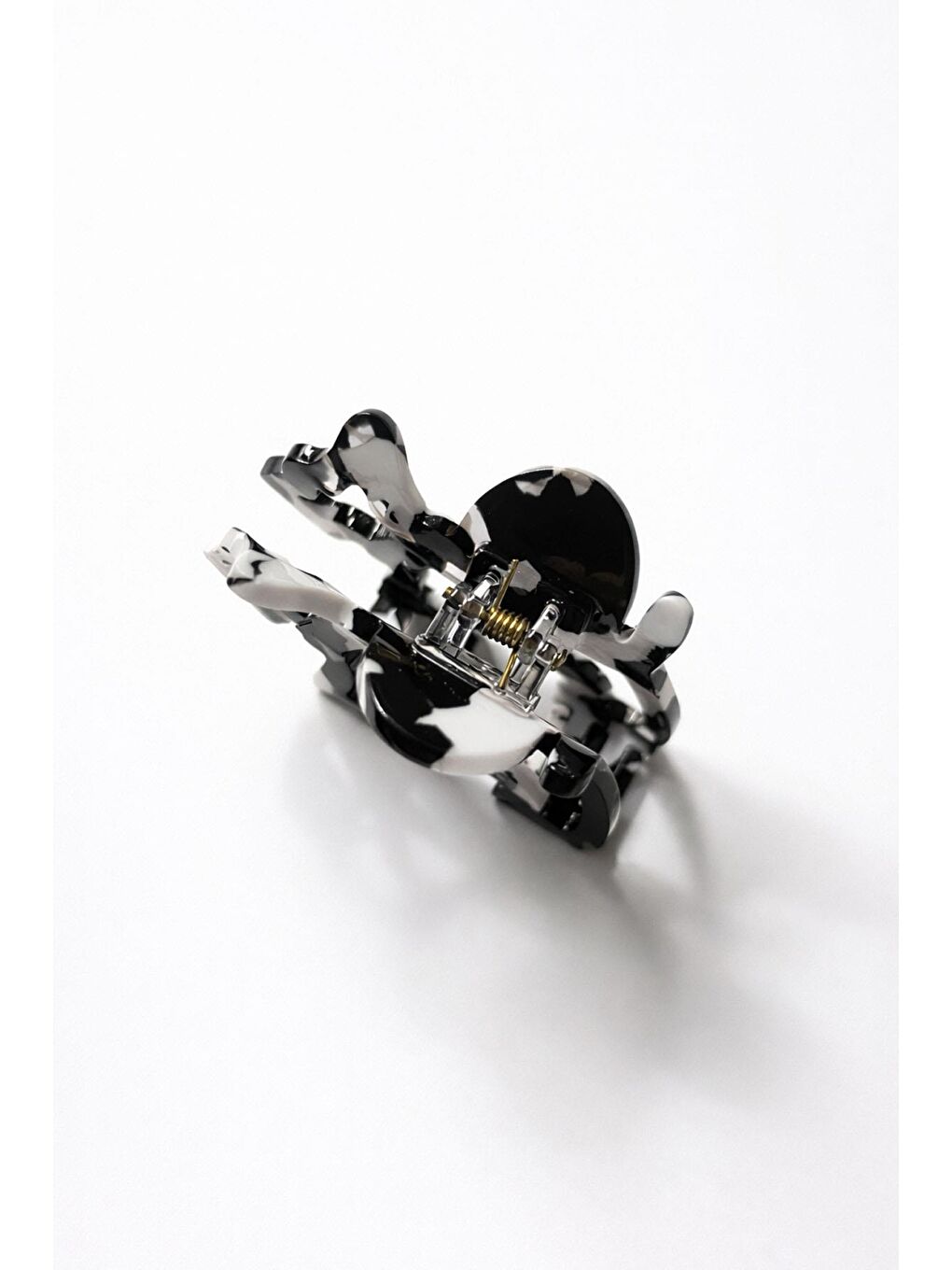 Siyah Mini Agatha Köpek Lüks Asetat Mandal Toka-2