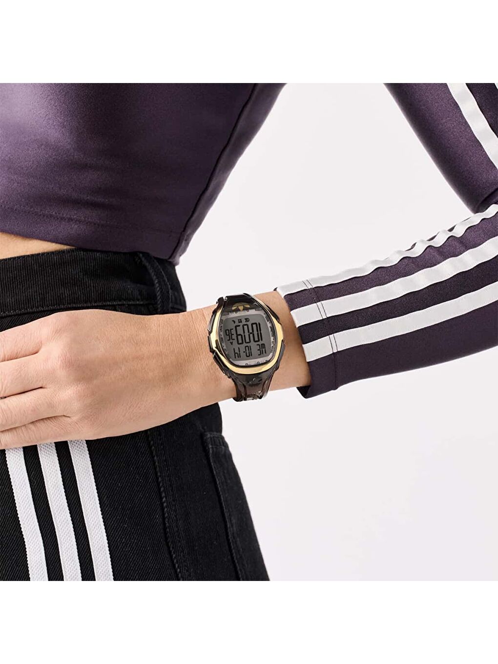 Gri ADAOFH25004 Kadın Füme Dijital Kol Saati-4