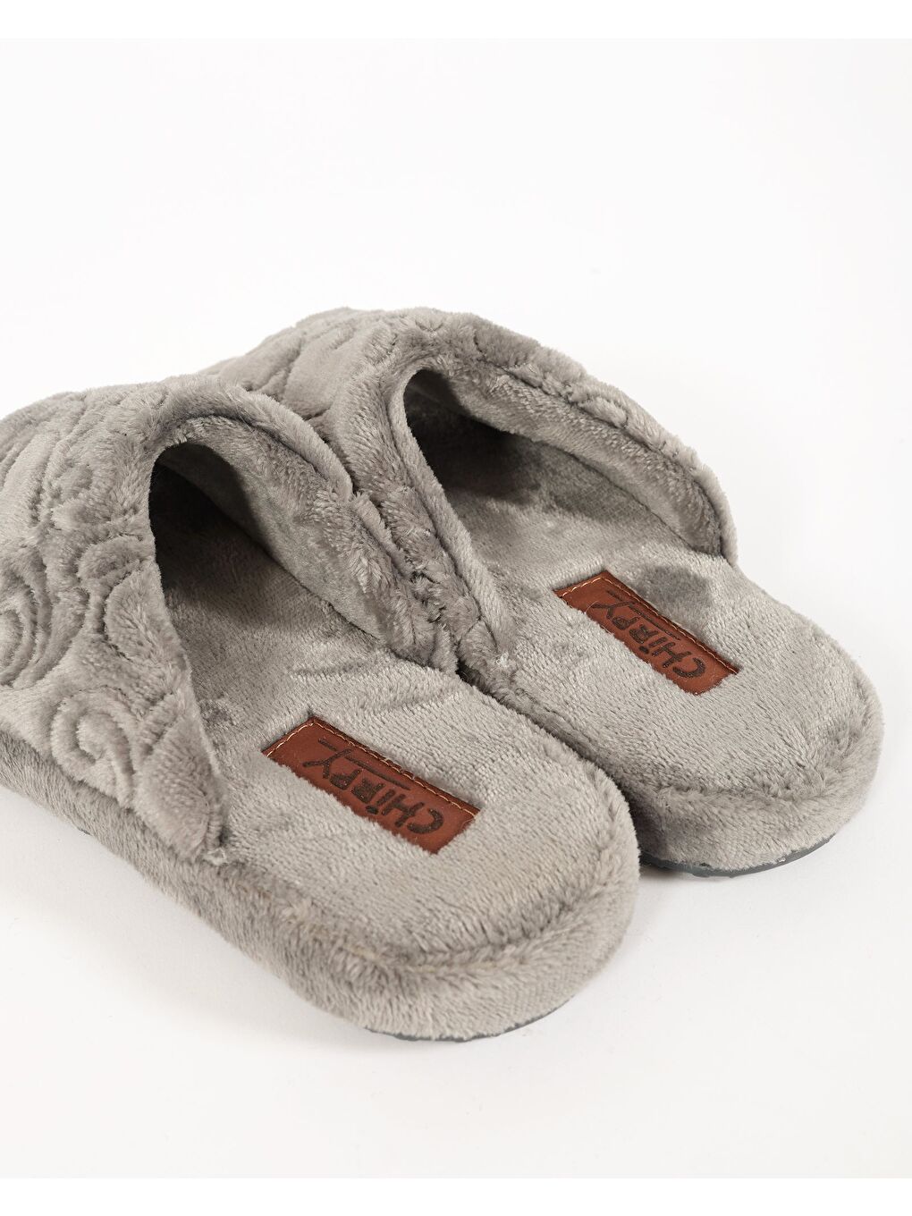 Antrasit Kadın Nakış Detaylı Ev Terliği-TALIA-2