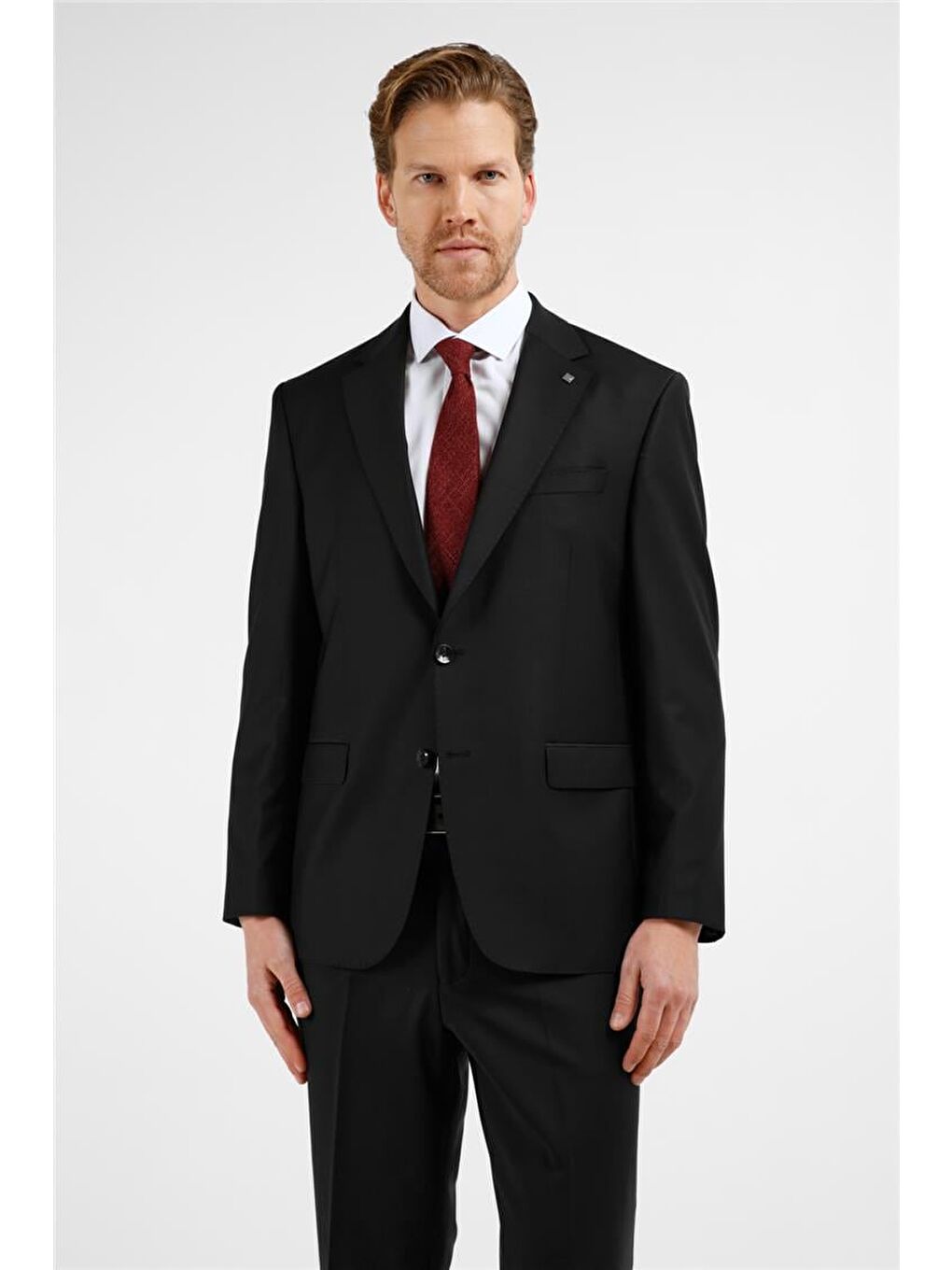 Siyah Mono Yaka 4 Drop Comfort Fit Takım Elbise 1001255177-1