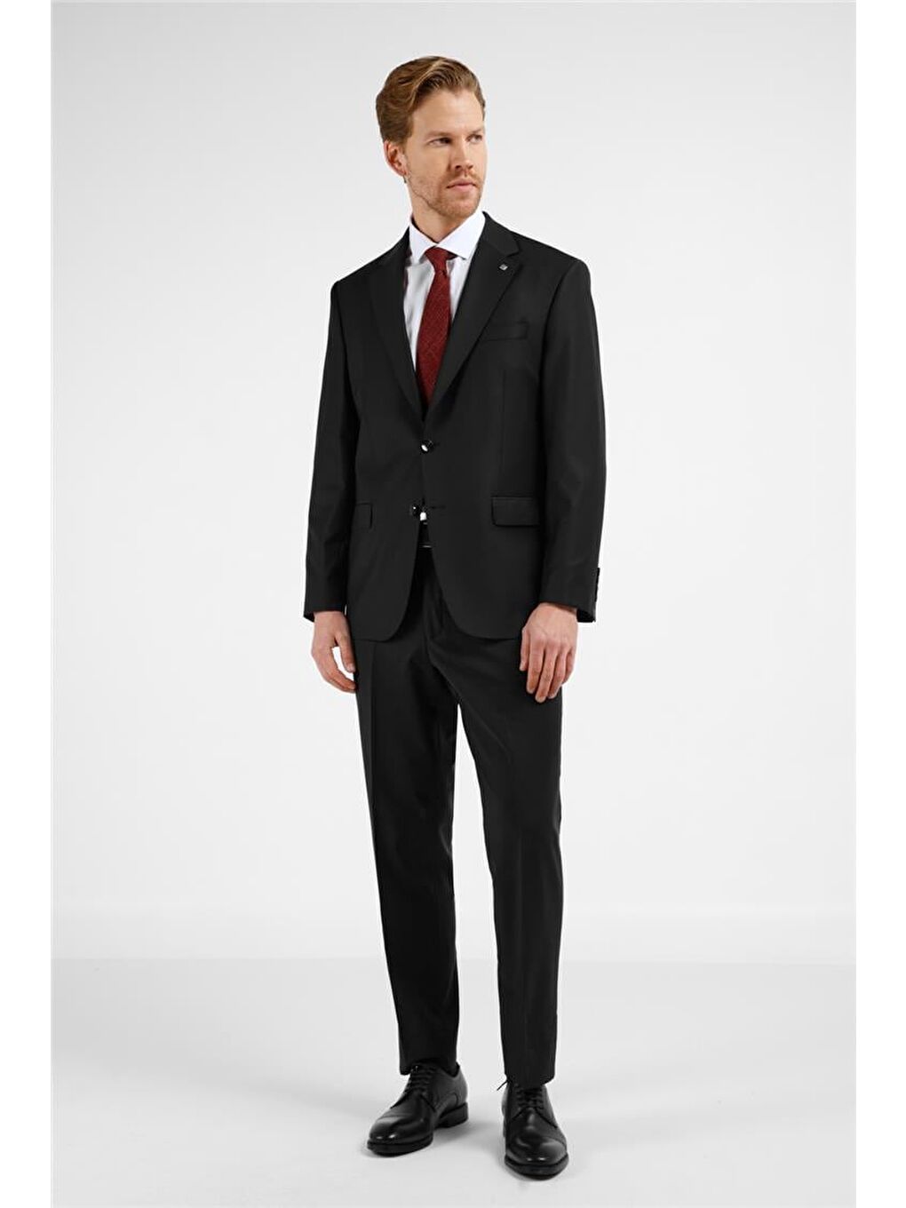 Siyah Mono Yaka 4 Drop Comfort Fit Takım Elbise 1001255177-2