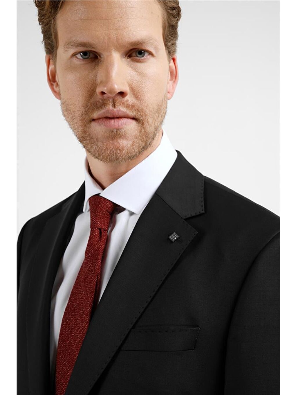 Siyah Mono Yaka 4 Drop Comfort Fit Takım Elbise 1001255177-3