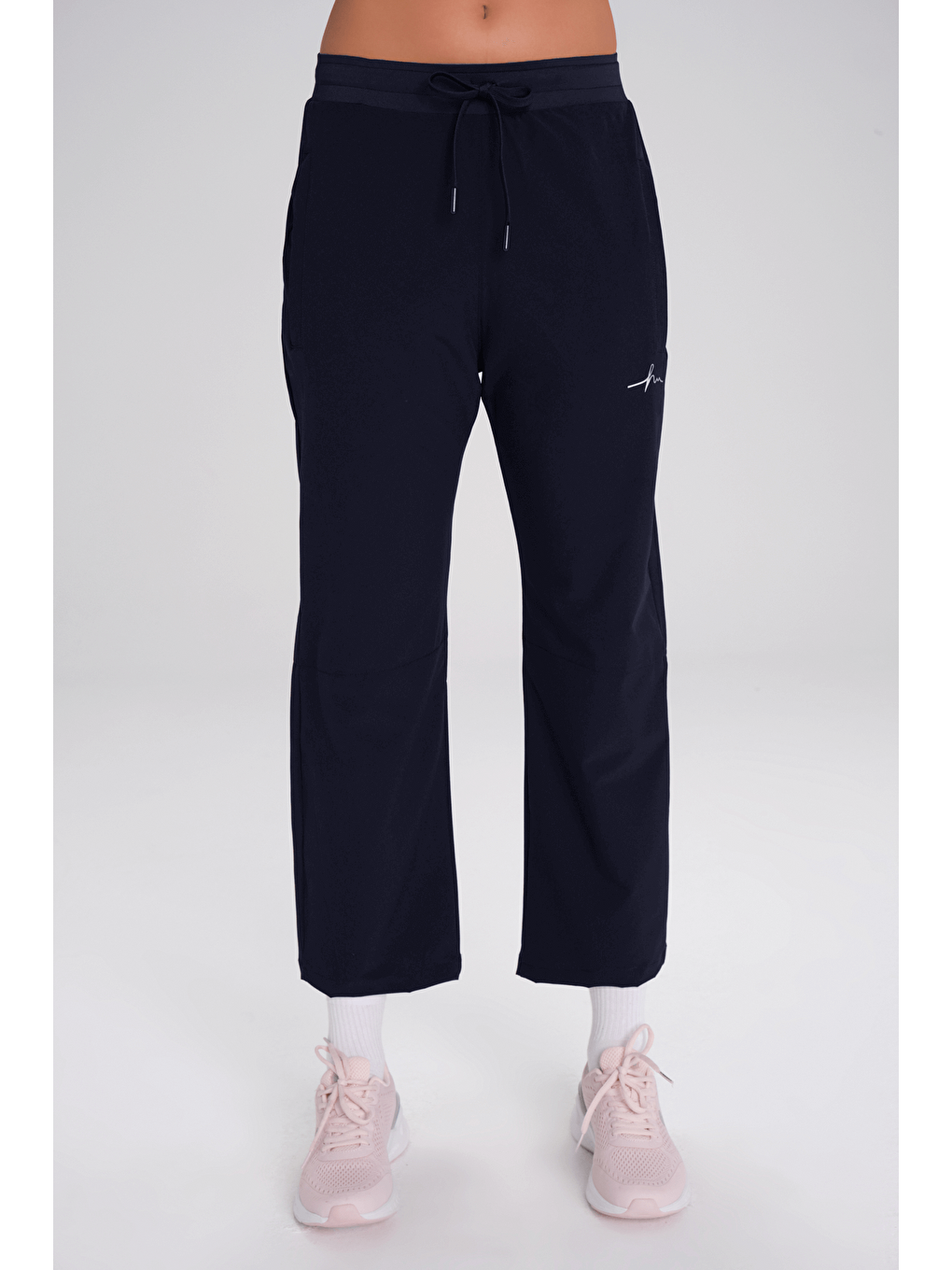 Active Çift Katmanlı Taytlı Boru Paça Lacivert Spor Pantolonu Eşofman Altı Act-3-2