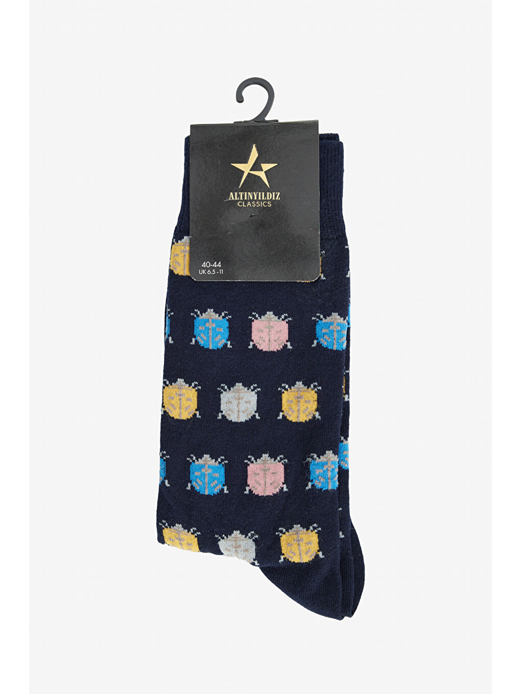 Erkek Lacivert Desenli Çorap