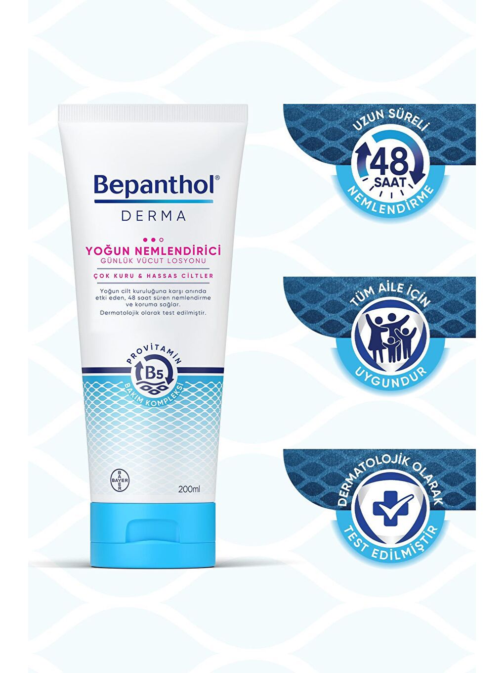 Bepanthol Şeffaf Derma Yoğun Nemlendirici Losyon 200 ml + Tuvana Büyükçınar Tasarımlı Şal Hediyeli - 8