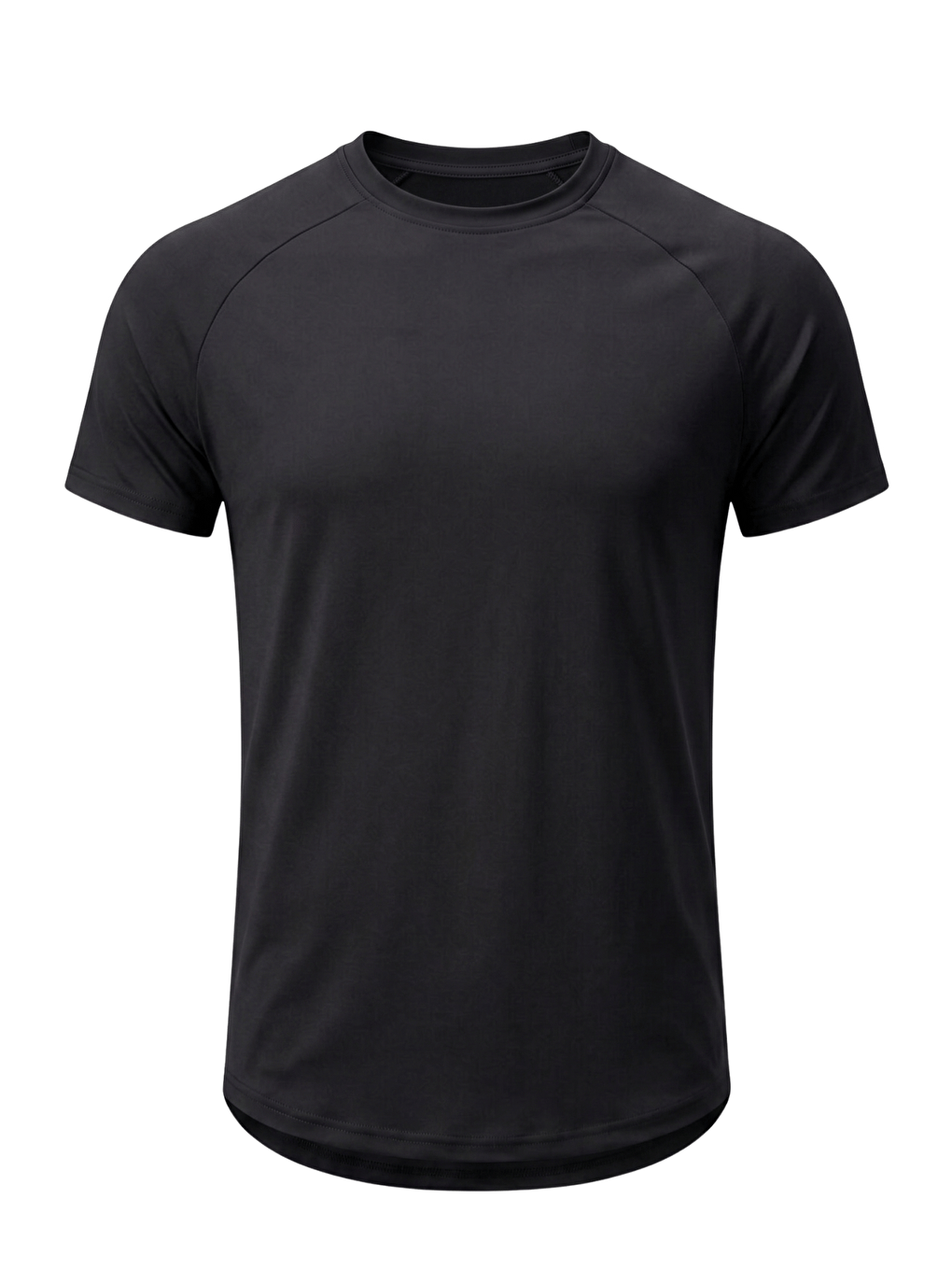 Siyah Erkek Spor Tişört Fitness Antrenman Tişörtü Oval Kesim Elastanlı Süprem Reglan Kol OVAL-T22-1