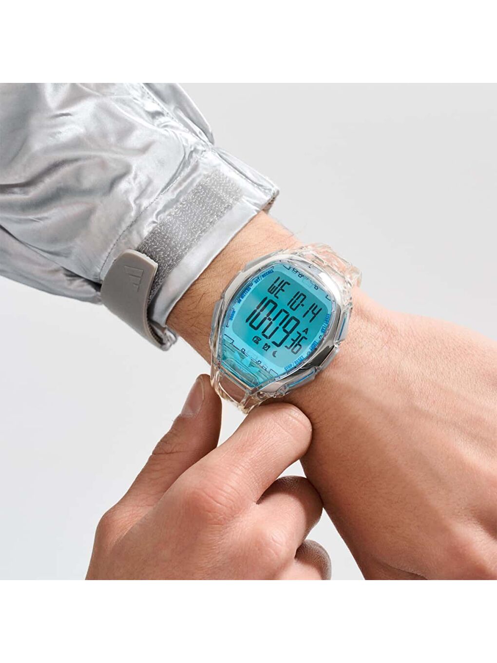 Renksiz ADAOFH25003 Kadın Şeffaf Dijital Kol Saati-4