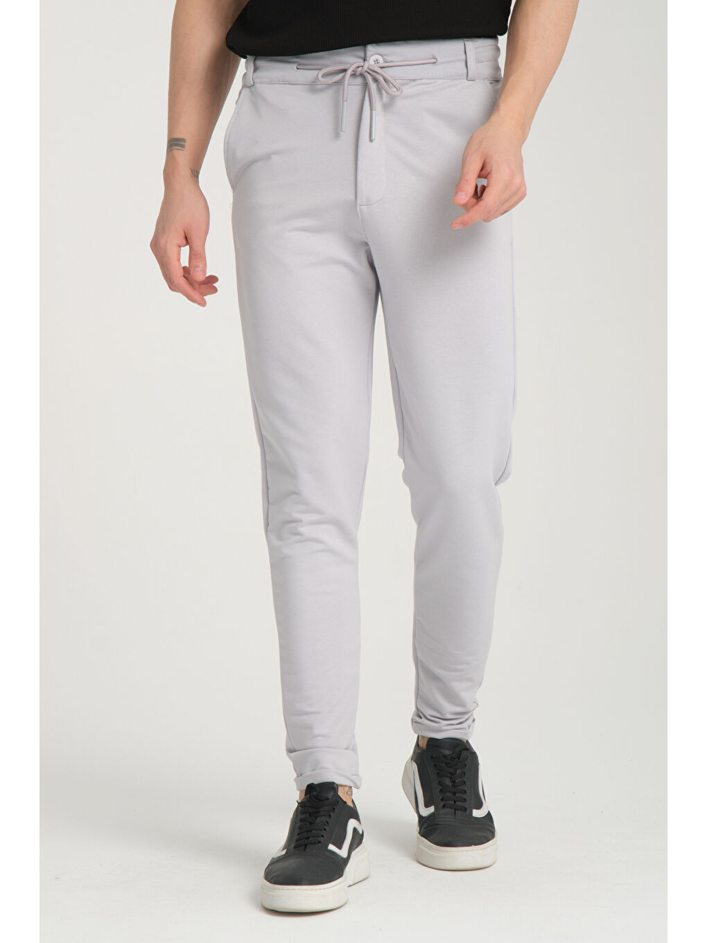 Gri Duble Paça Kompak Erkek Pantolon 3575