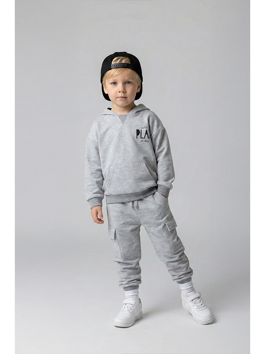 Erkek Çocuk  %100 Pamuk Gri Alt Üst Takım (3-4 Yaş 8-9 Yaş)