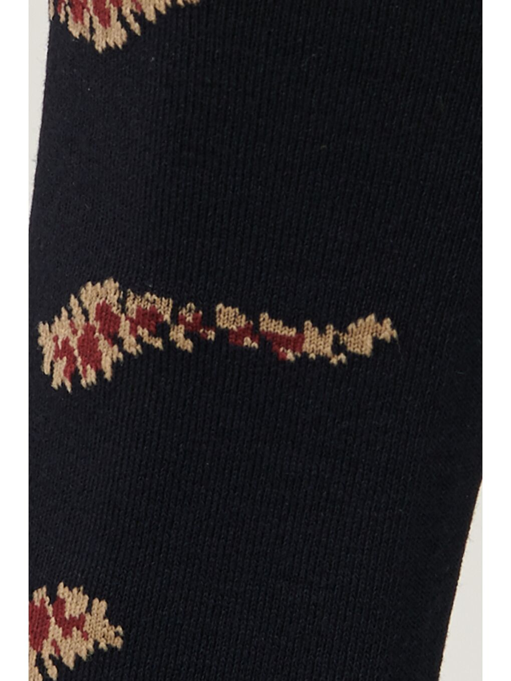 Erkek Lacivert Lacivert Desenli Uzun Soket Çorap-1