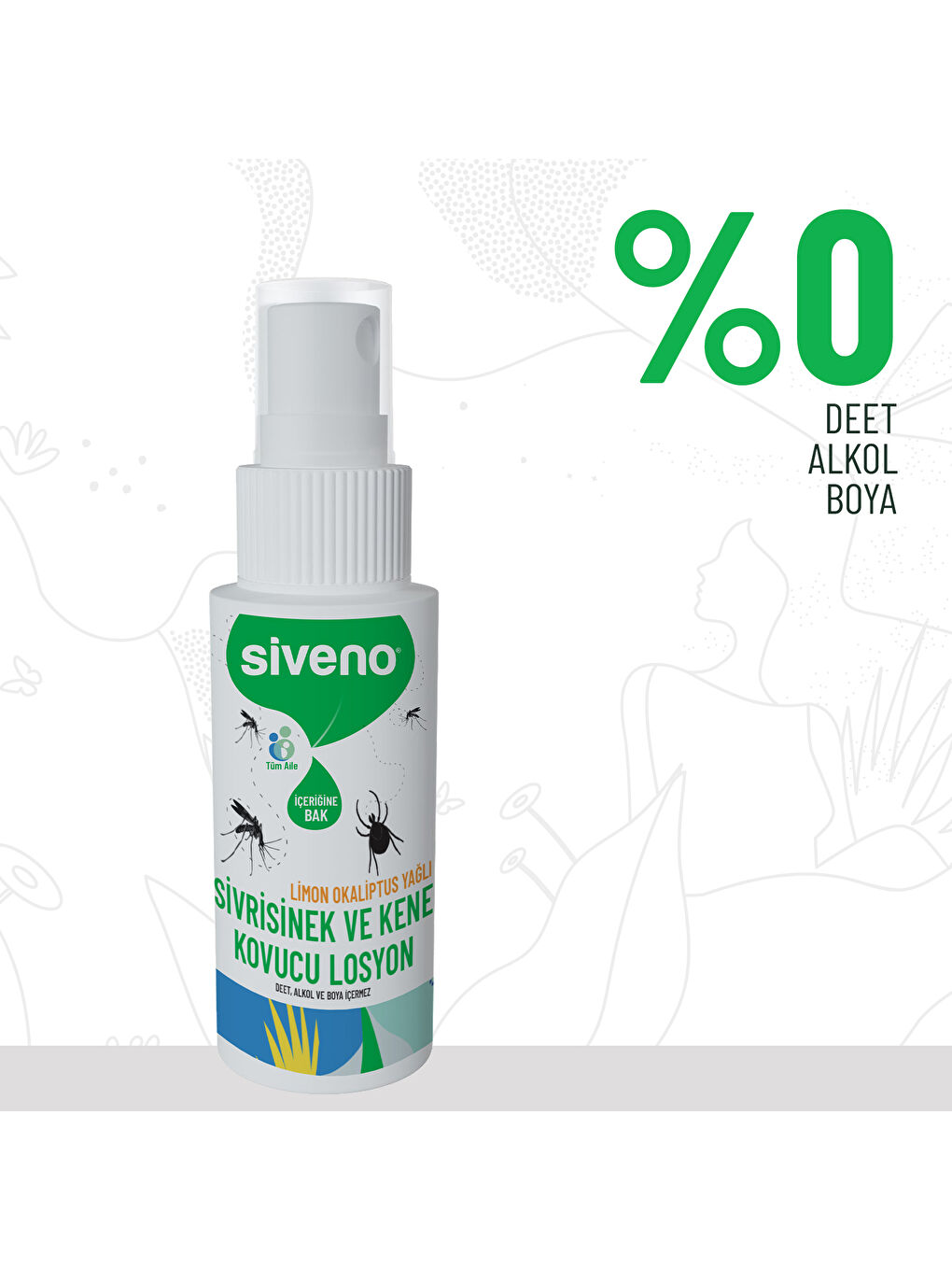 Sivrisinek ve Kene Kovucu Sprey Losyon Bitkisel Tüm Vücut İçin Seyahat Tatil Boy 50 ml-1