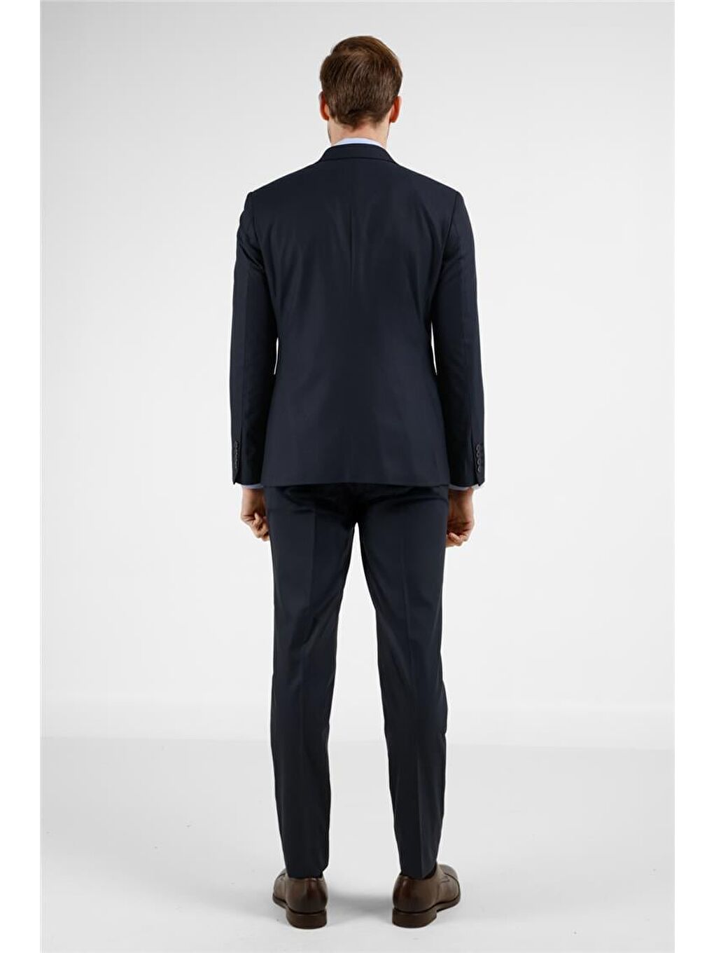 Lacivert Kırlangıç Yaka 6 Drop Slim Fit Takım Elbise 1001255172-4