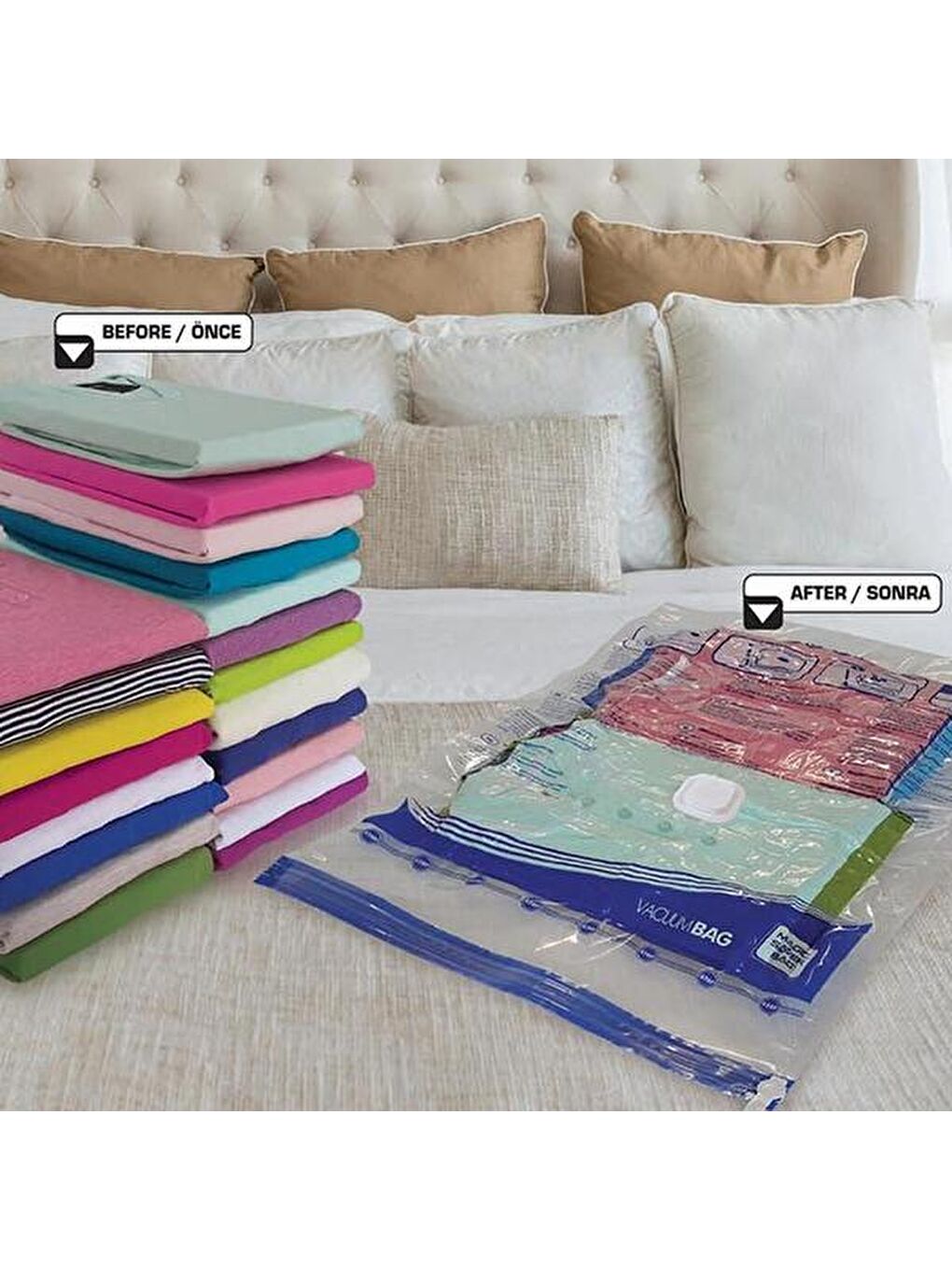 Renksiz Tekli Vakumlu Poşet - XXL - 80x100 cm-1