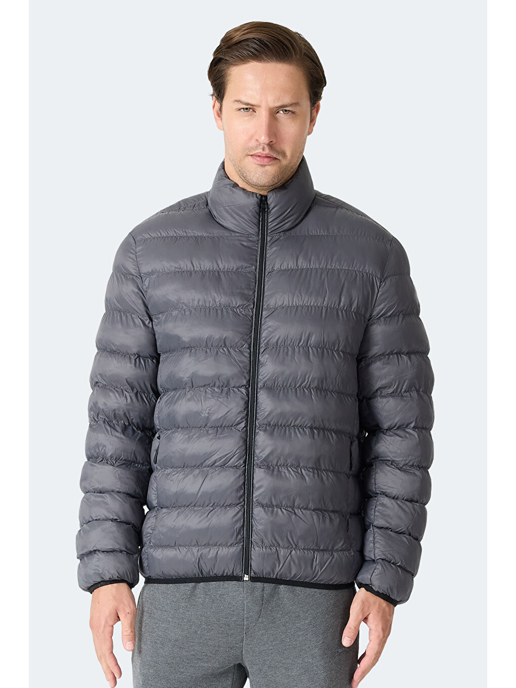 BRAUM Erkek Şişme Koyu Gri Mont & Kaban
