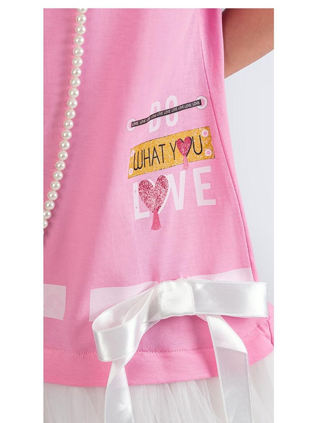 Pembe Tütü Etekli Yazlık Penye Kız Çocuk Spor Elbise M00703-3