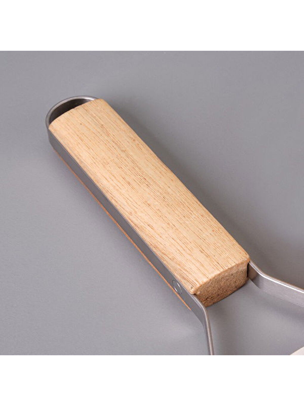 Ahşap Saplı Yuvarlak Bıçaklı El Rendesi - Açık Kahverengi / Gri-1