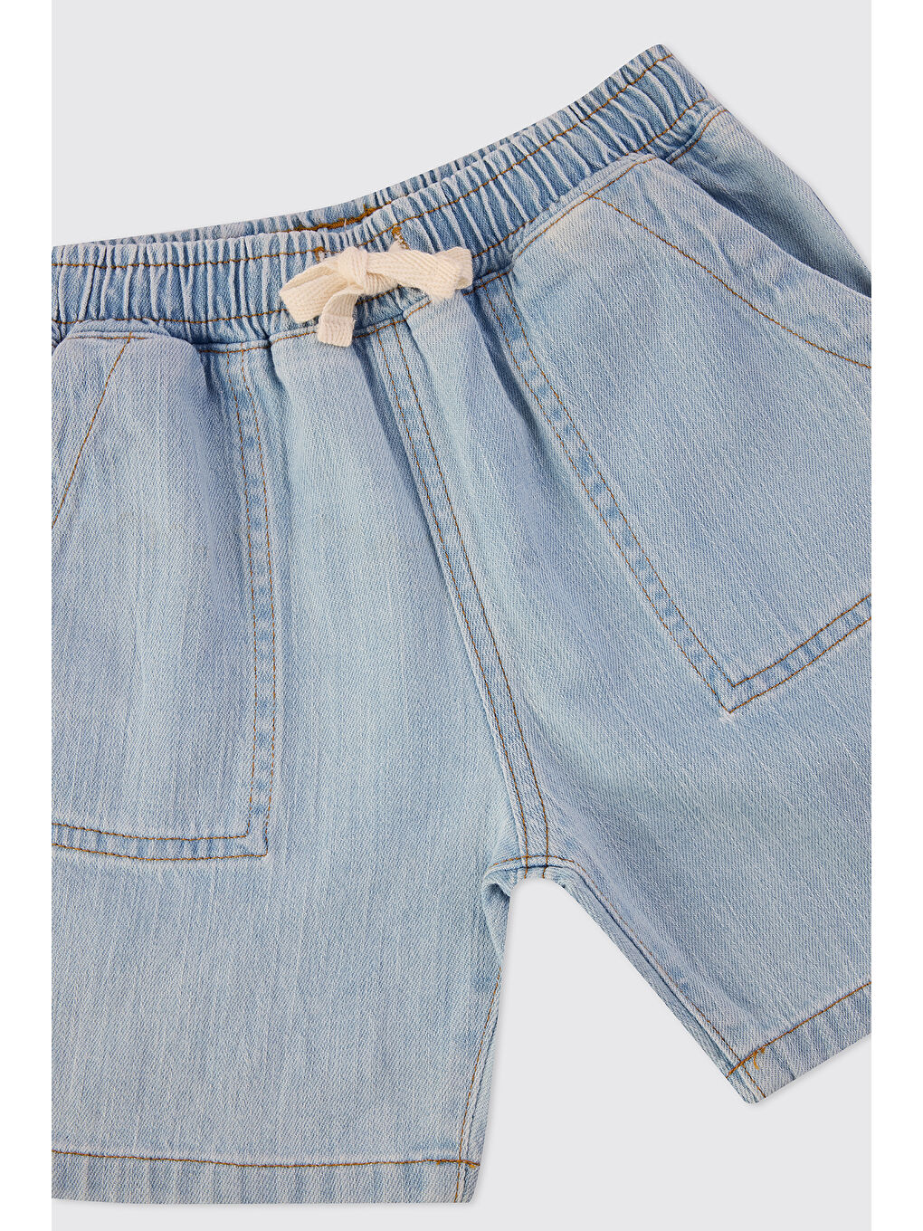 Erkek Bebek Mavi Jean Şort-2