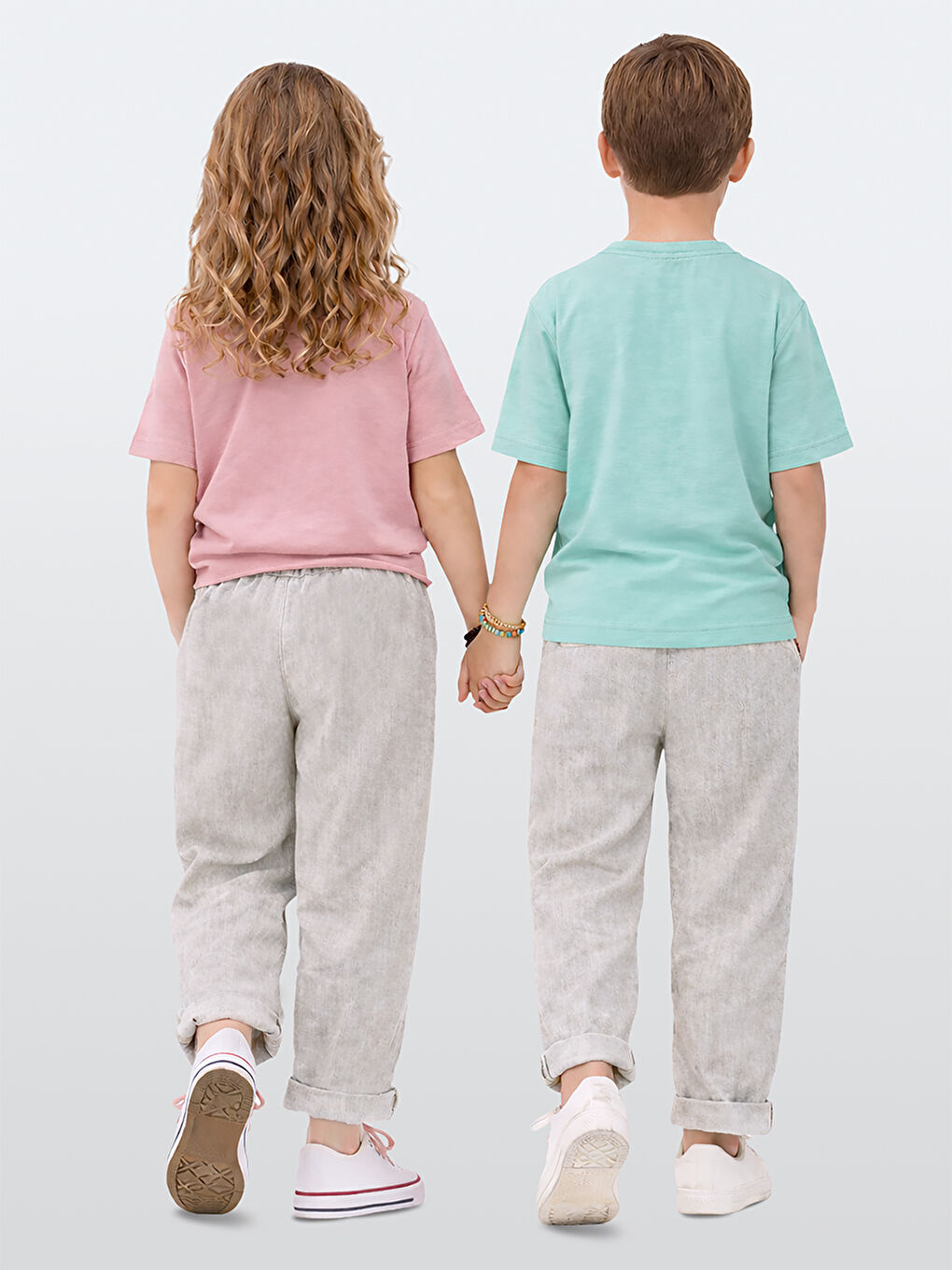 Açık Gri Kız-Erkek Pantolon-1