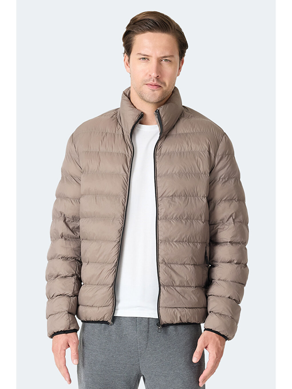 Kahverengi BRAUM Erkek Şişme Kahve Mont & Kaban-2