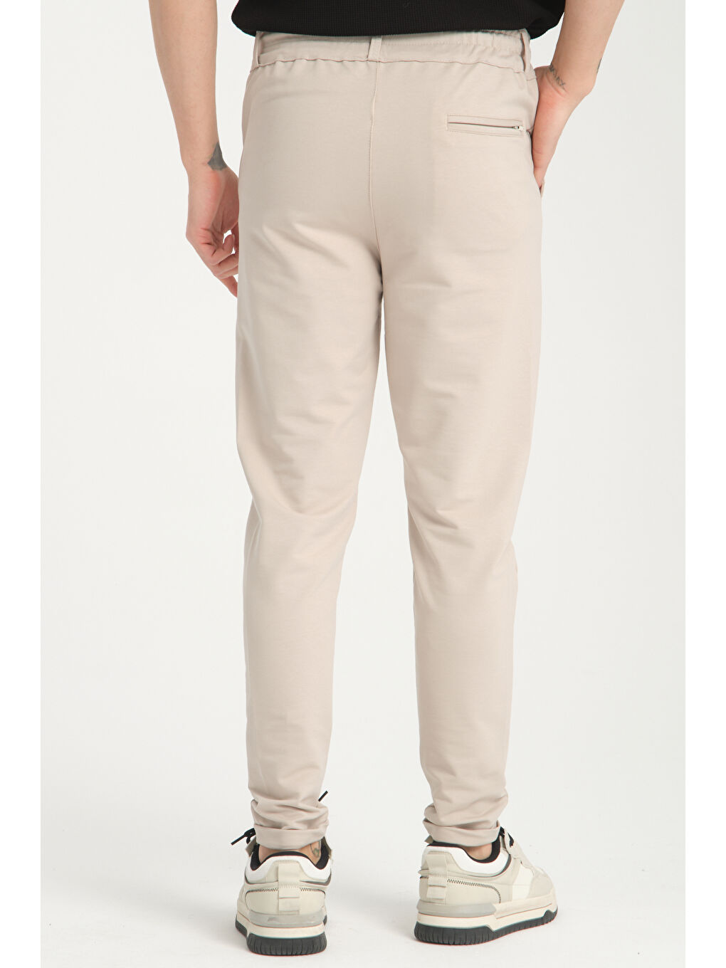 Bej Duble Paça Kompak Erkek Pantolon 3575-3