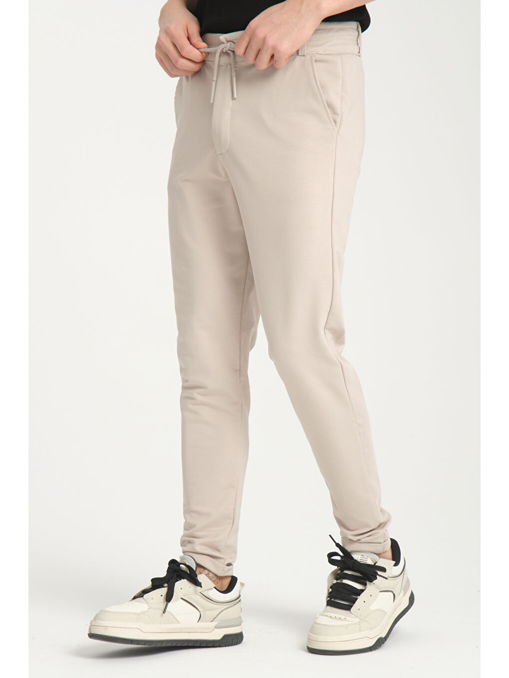 Bej Duble Paça Kompak Erkek Pantolon 3575-4