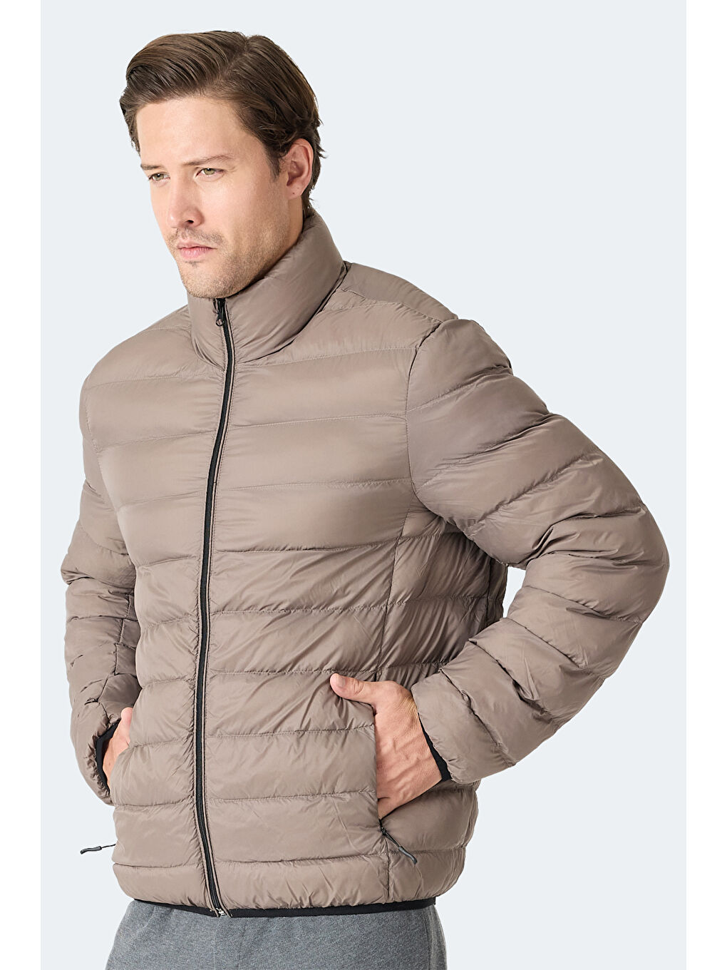 Kahverengi BRAUM Erkek Şişme Kahve Mont & Kaban-3