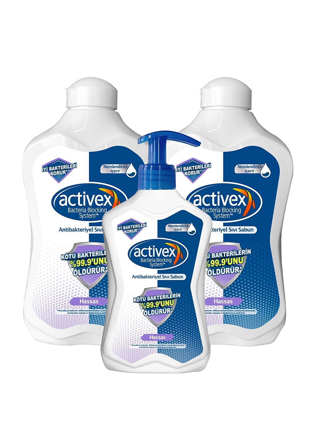 Activex Beyaz Antibakteriyel Sıvı Sabun Hassas 2x1.5 Lt 500 ml