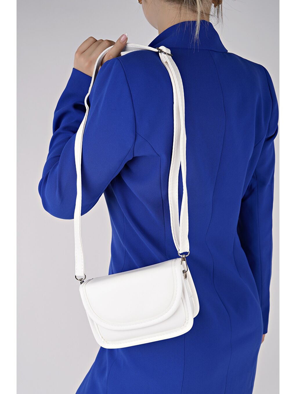 Beyaz DUFT Kadın Omuz Çantası-2