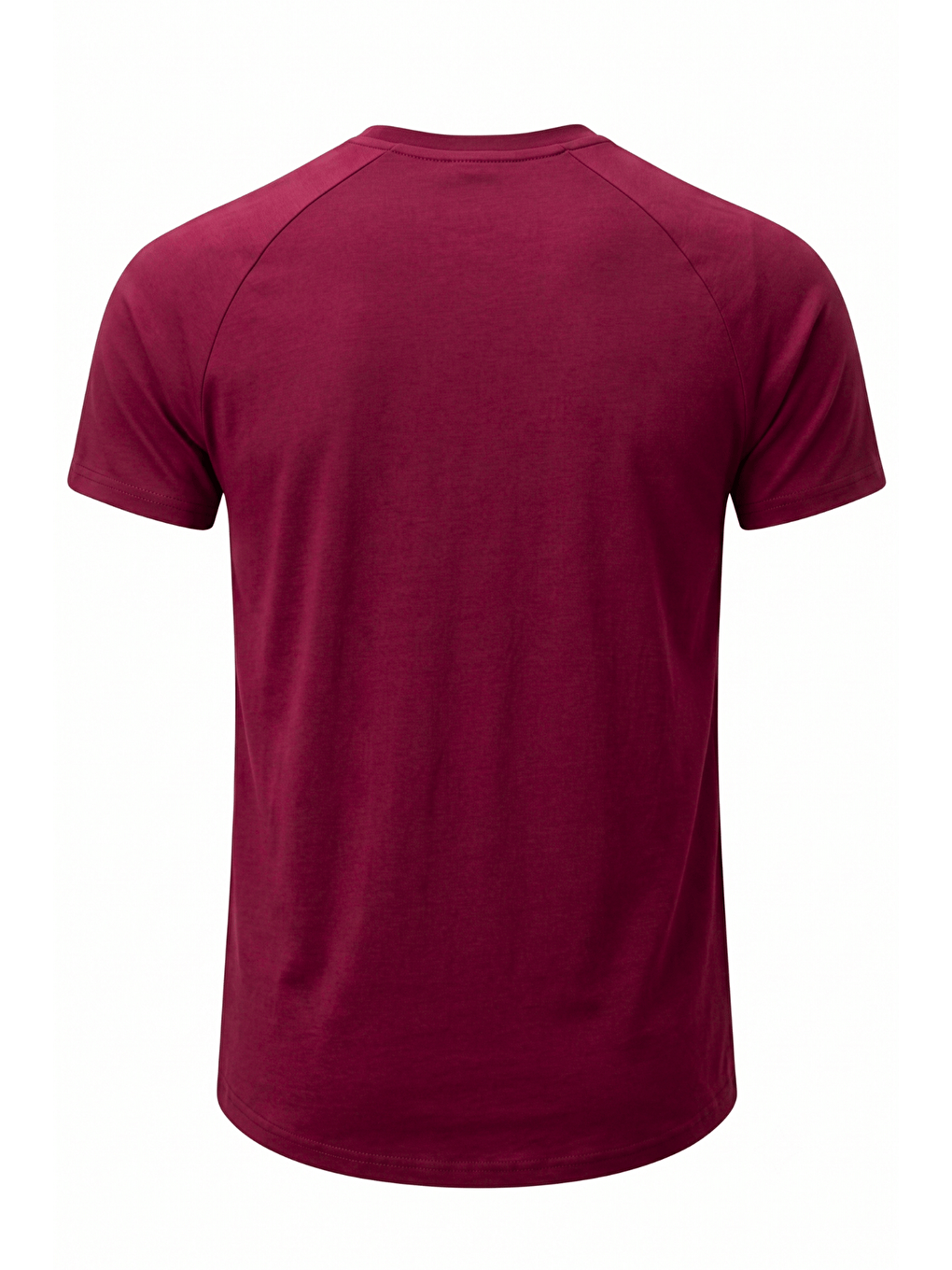 Bordo Erkek Spor Tişört Fitness Antrenman Tişörtü Oval Kesim Elastanlı Süprem Reglan Kol OVAL-T22-2
