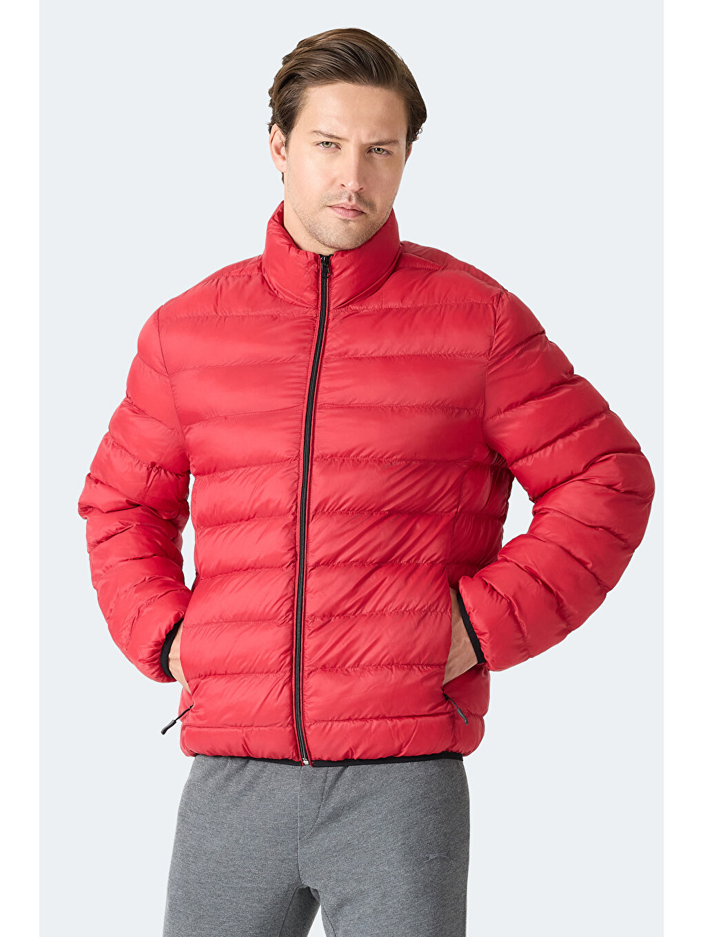 BRAUM Erkek Şişme Kırmızı Mont & Kaban-2