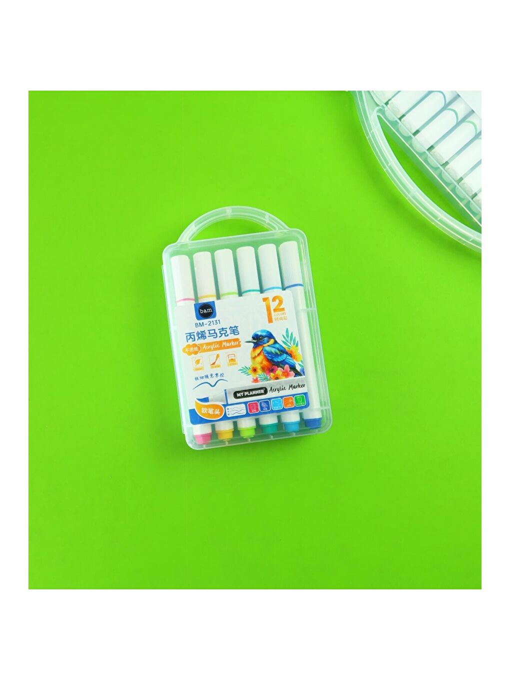 12 Renk Akrilik Marker Kalem Seti