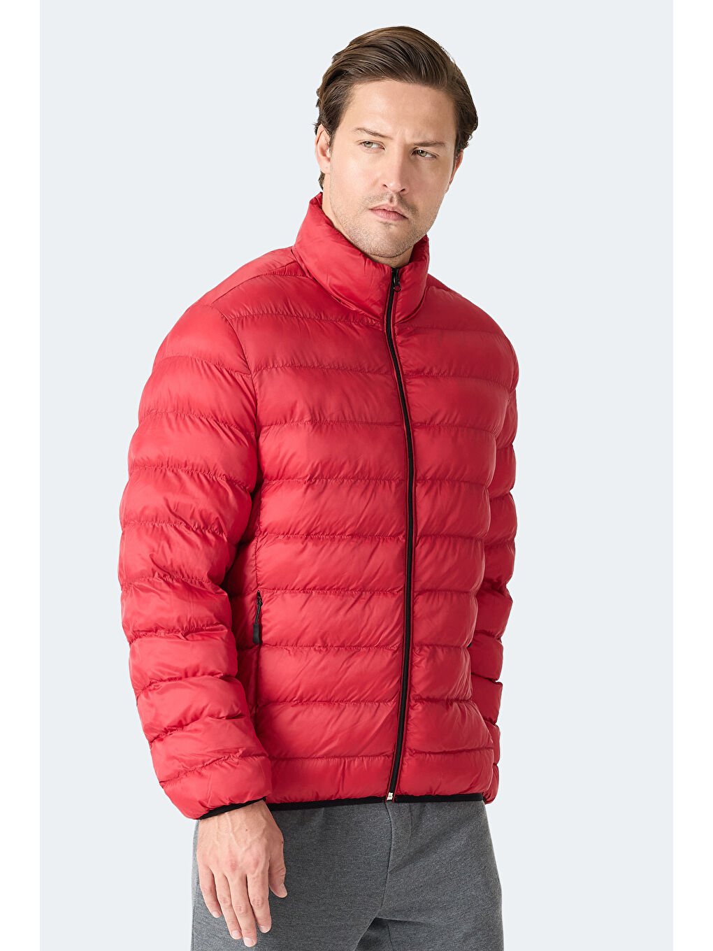 BRAUM Erkek Şişme Kırmızı Mont & Kaban-4