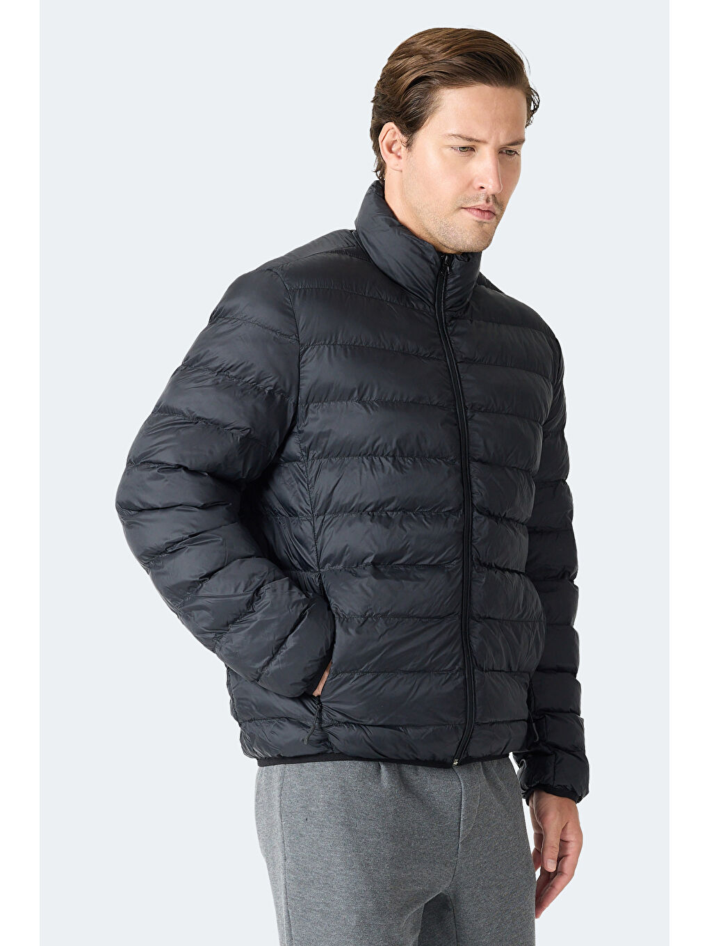 BRAUM Erkek Şişme Siyah Mont & Kaban-2