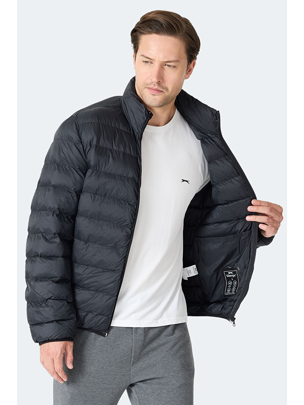 BRAUM Erkek Şişme Siyah Mont & Kaban-4