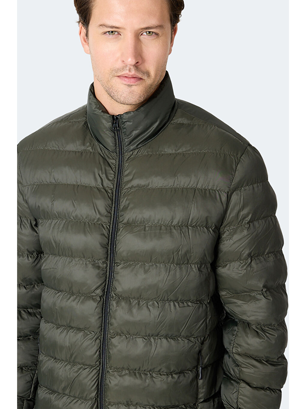 BRAUM Erkek Şişme Haki Mont & Kaban-1