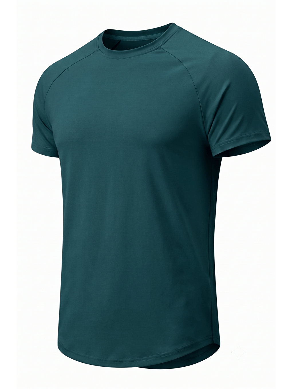 Yeşil Erkek Spor Tişört Fitness Antrenman Tişörtü Oval Kesim Elastanlı Süprem Reglan Kol OVAL-T22