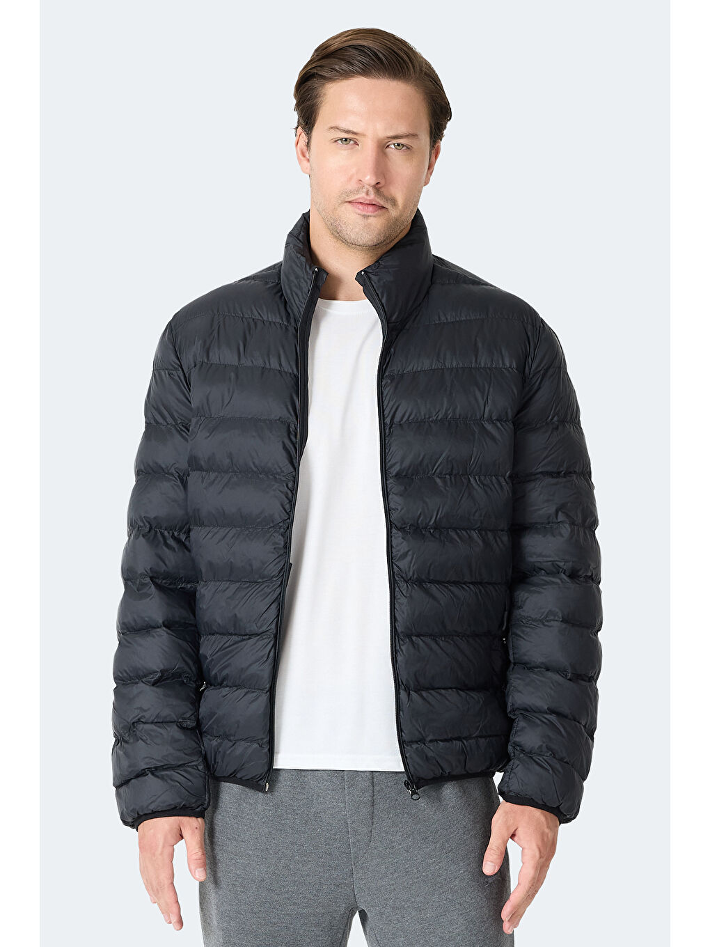 BRAUM Erkek Şişme Siyah Mont & Kaban-5