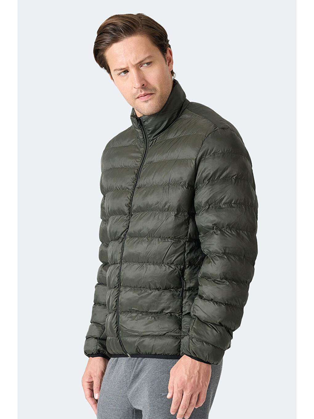 BRAUM Erkek Şişme Haki Mont & Kaban-2