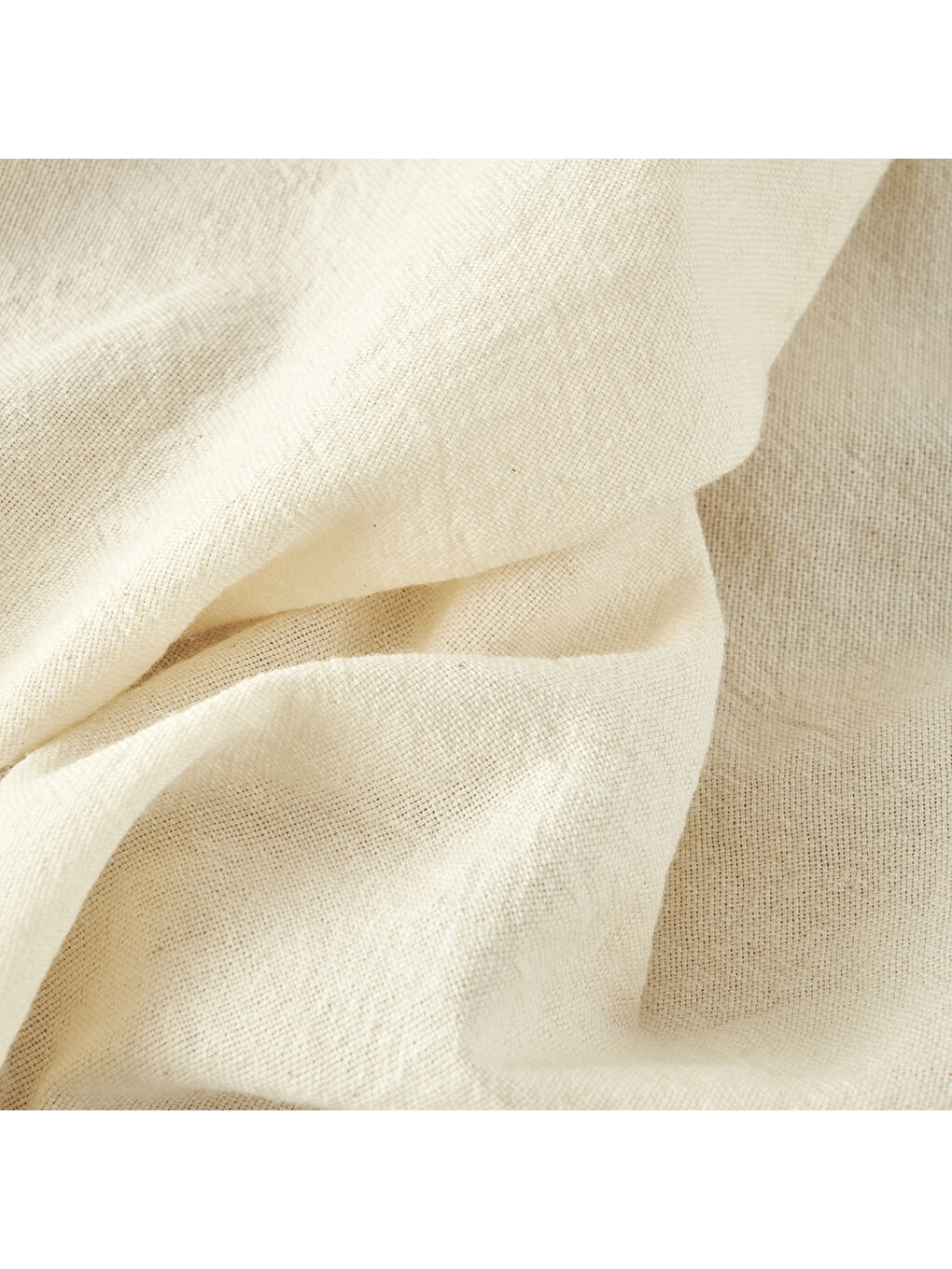 Ekru %100 Pamuk Olive Püsküllü Masa Örtüsü Krem (150x250 cm)-1