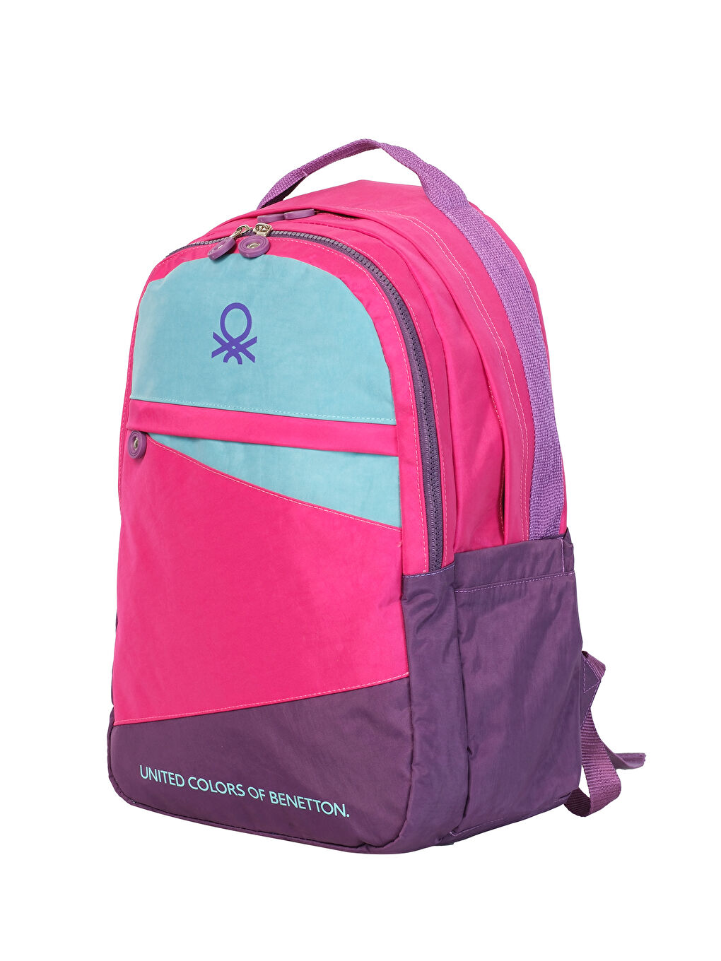 Mor Color Blocking Kız Çocuk Sırt Çantası-1