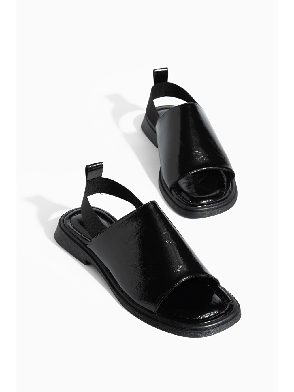 Siyah D1101 Günlük Ortopedik Kadın Sandalet-1