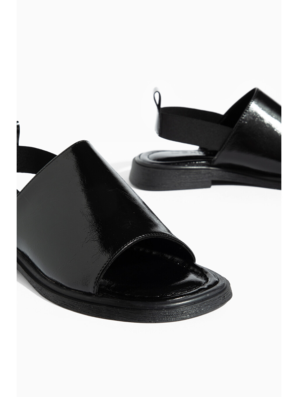 Siyah D1101 Günlük Ortopedik Kadın Sandalet-2