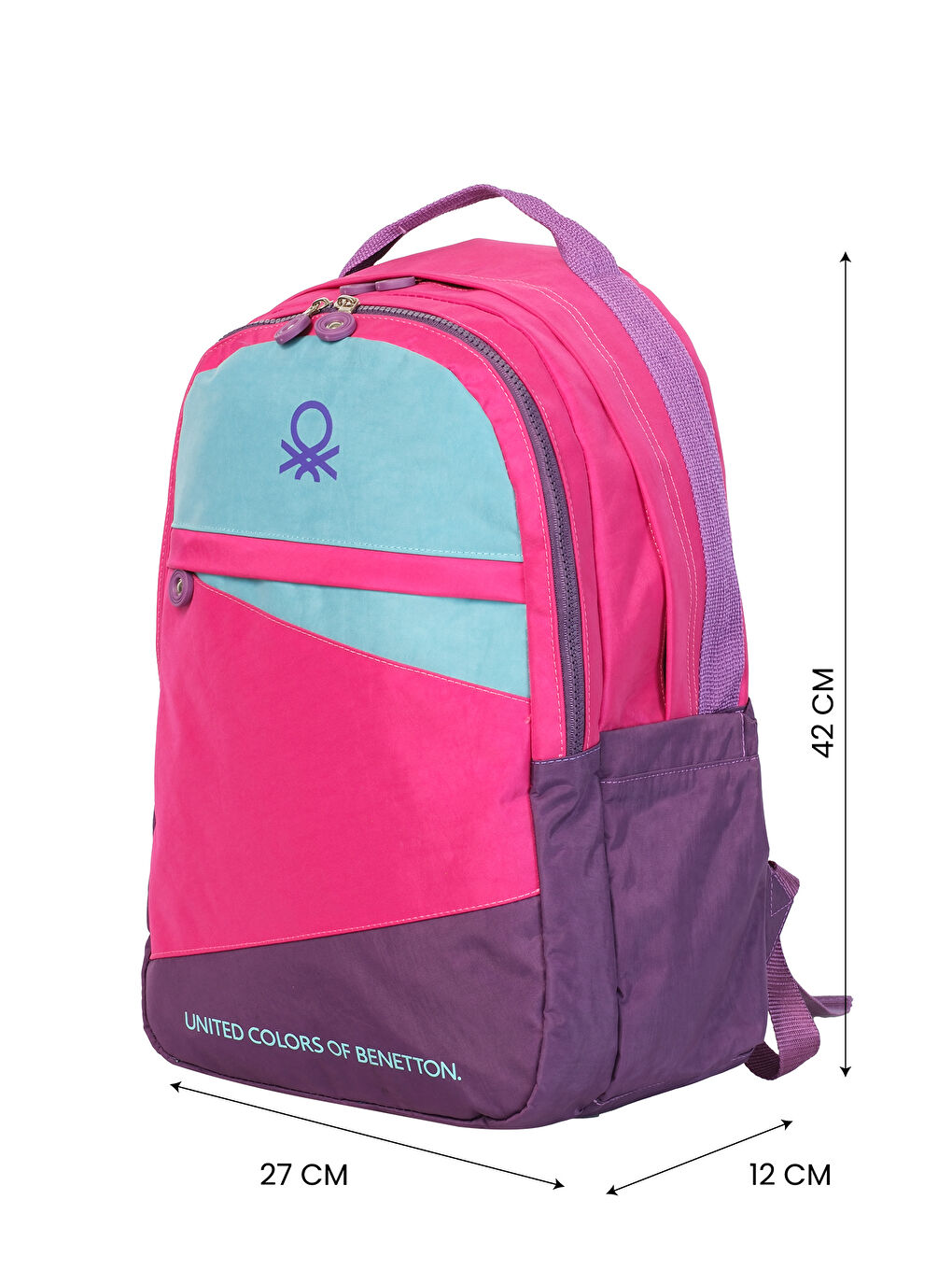 Mor Color Blocking Kız Çocuk Sırt Çantası-5